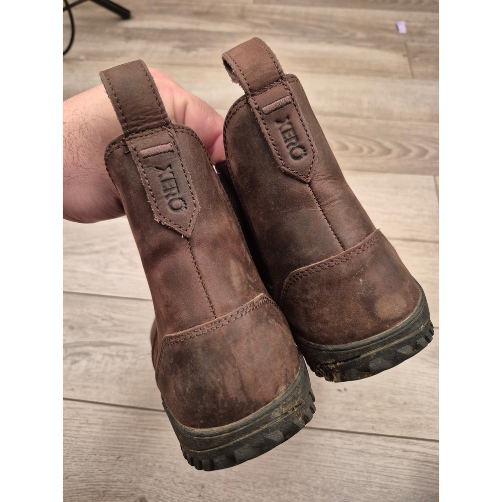 Xero Shoes Ridgeway Chelsea Mens Brown Leather Minimalist Barefoot Boots Size 10 - Picture 9 of 12